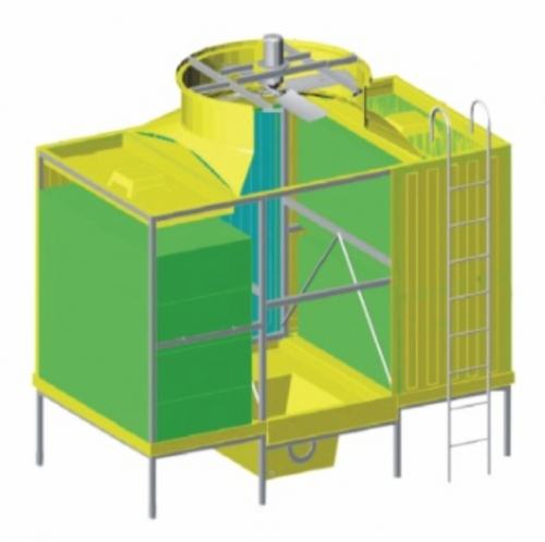 方形橫流玻璃鋼冷卻塔
